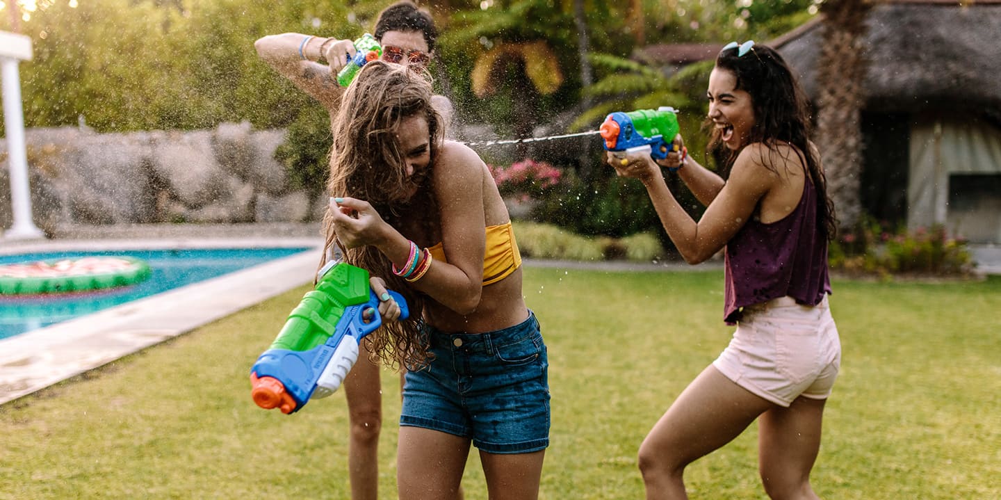 millenial tourists enjoy splashing water during Songkran