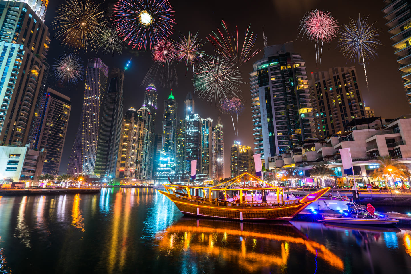 dhow cruise at Burj Khalifa, Dubai