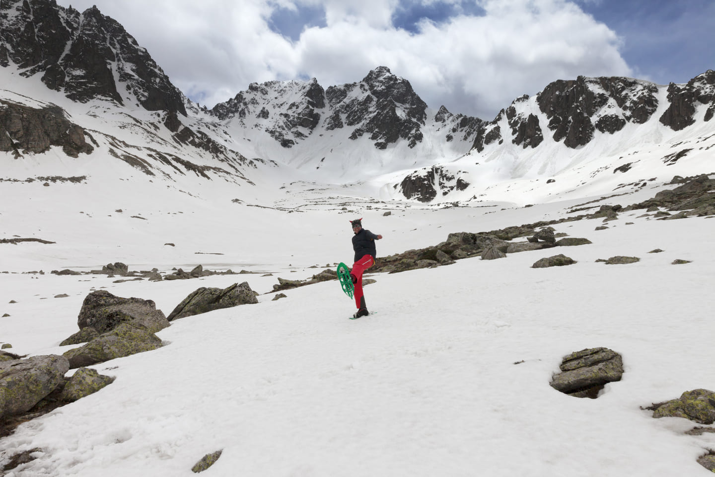 snow shoeing in kacker mountains, turkey