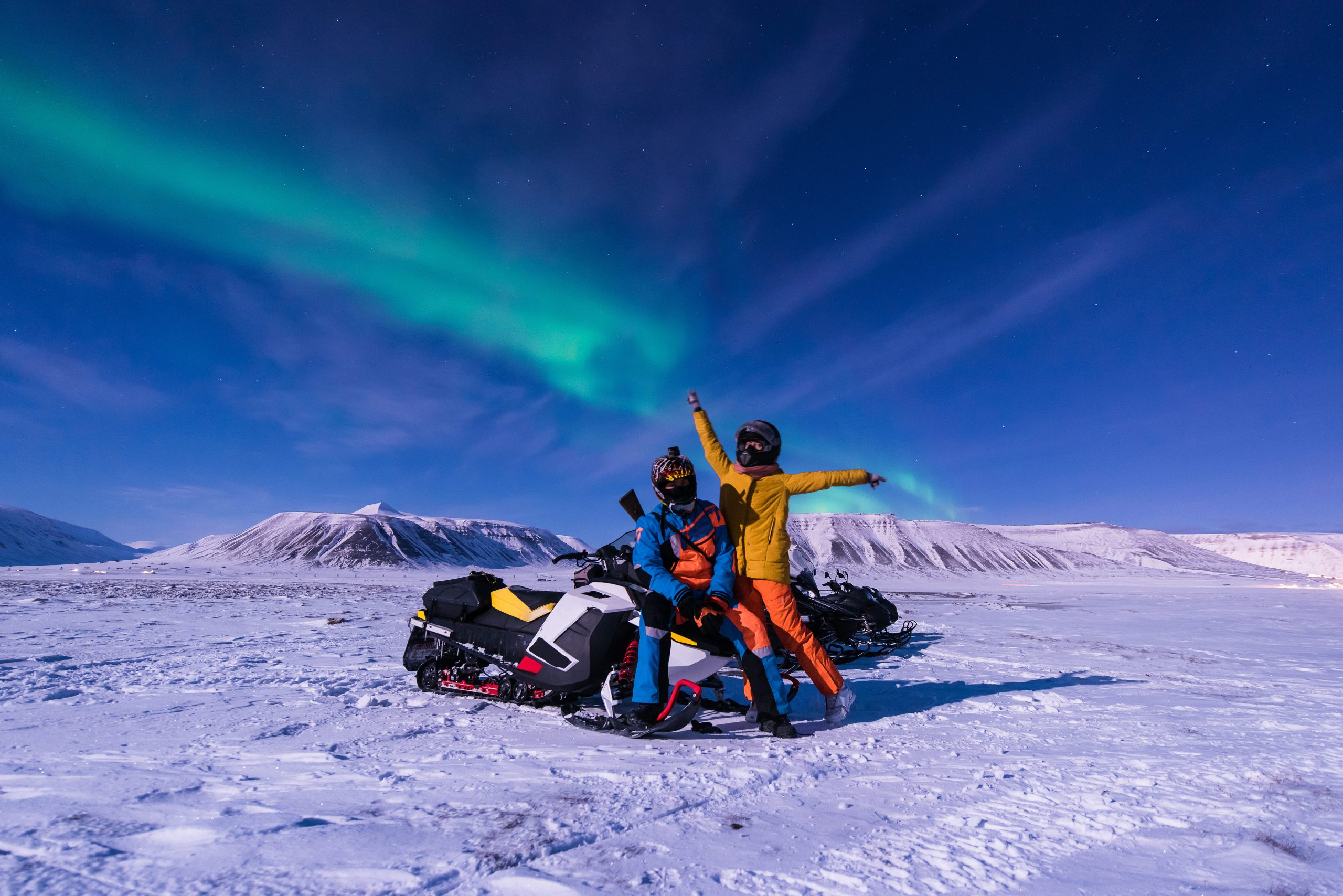 Snowmobiling with Aurora Hunting in Tromso